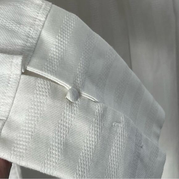 & Other Stories White Cotton Blend LS  Shirt Dress, Beach, Resort, Lounge, 10 - Picture 6 of 10